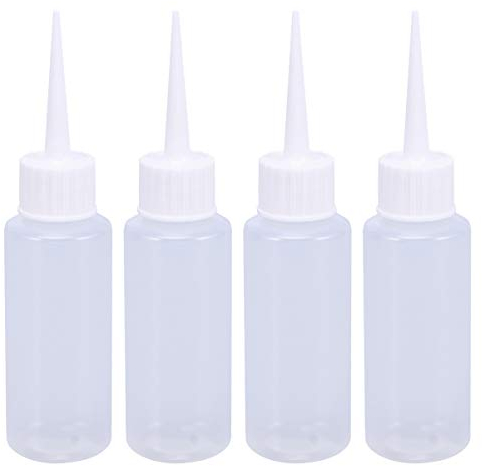 Yardwe Bottiglie Applicatore 50Ml Per Colla E Vernice - Set Di 4 Bottiglie Di Spremere Con Beccuccio Di Precisione Per Progetti Di Fai-Da-Te E Artigianato