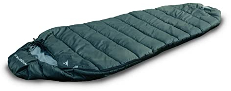 WANDERFALKE® Premium Schlafsack Erwachsene (Wanderer), Sommerschlafsack +25°C bis +10°C, Mumienschlafsack für Camping, Wandern, Reise, Outdoor