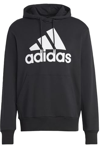 adidas Hombre Essentials French Terry Big Logo Hoodie, Black, S