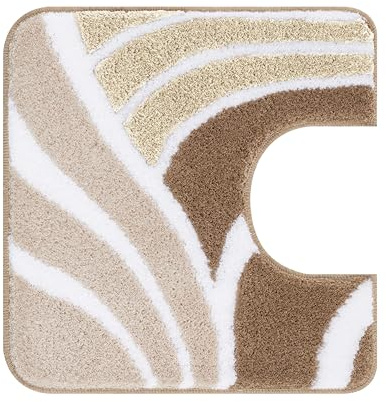 Kleine Wolke Badteppich WC-Vorleger Flame, 55x55 cm, Taupe
