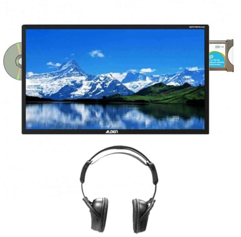 Alden Set TV LED 22 55cm SATMATIC AIO per Parabola Automatica + Cuffie con trasmettitore Infra-Rosso