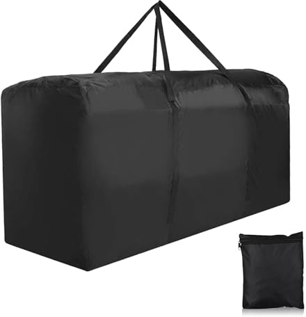 Funmo Auflagentasche Gartenauflagen（173 x 76 x 51 cm ）Oxford Aufbewahrungstasche, Schutzhülle für Auflagen, UV-Beständiges Schutzhülle mit Reißverschluss für Polsterauflagen für Gartenmöbel Kissen