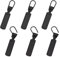 vgggrd 6 Stück Ersatzteile Reißverschluss Zipper, Universal Reißverschluss Zipper für Koffer Mantel Stiefel Jackenrucksäcke (Schwarz)