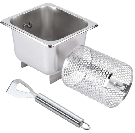 Butterroller Gürtel mit Ständer, Butterroller Werkzeug Edelstahl Langlebiges Butterrad rotierendes Buttering Küchenhelfer Butterstreuer Rad Butterspender für Küche mit Buttermesser Maisbrot Steaks