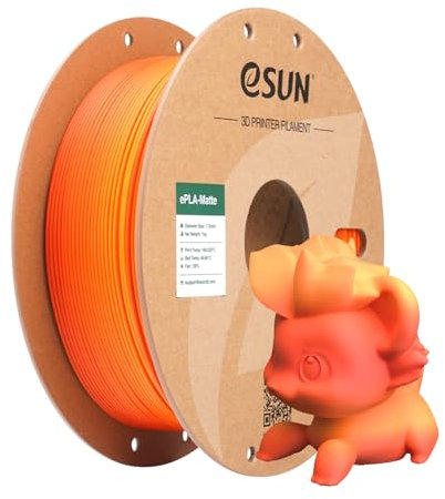 eSUN Matte Rainbow PLA Filament 1.75mm, Matte Multicolored 3D Drucker Filament PLA, 1KG Spule (2.2 LBS) Gradient Changing Filament für 3D Drucker, Sunburst Farbe