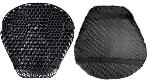 MOLUCKFU Motorradsitzbezug Und Gelkissen Mit Wärmedämmung Und Stoßdämpfung Für Motorrad Sitzkissen Und Bezug Kit