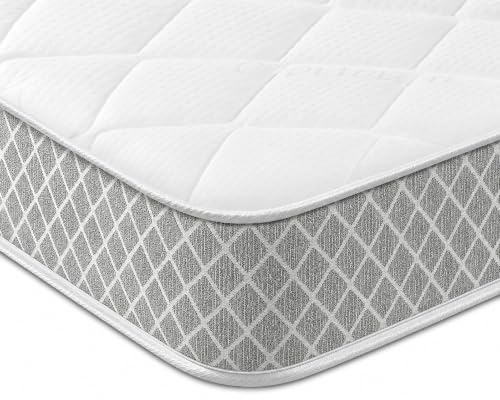 eXtreme comfort ltd SleepMax Diamond Single Mattress | Foam Layer, Bonnel Spring, Soft Comfort Support, Vacuum Packed, White, 3ft x 6ft3 (90 x 190 x 18cm)