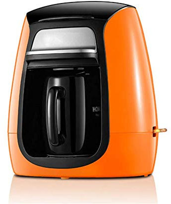 OUBBDVRT Macchina da caffè con macinino, Macchina da caffè Filtro casa Automatica Macchina da tè Singola Tazza Americana Fresh Office (Arancione) Interessante