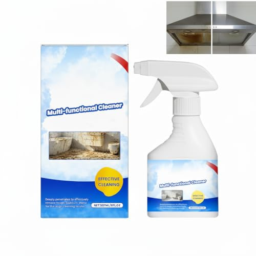 Spray descalcificador para baño, inodoro, bañera, ducha, lavabo, limpiador de horno de alto rendimiento, spray desengrasante multiusos para manchas de aceite de cocina, residuos quemados de grasa en