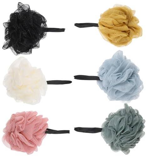 WATIIFUFU 6pezzi Spugna da Doccia in Rete Esfoliante di Spugna da Bagno Luffa per Corpo e Pulizia Creazione Rapida di Schiuma Facile da Tenere e Asciugare