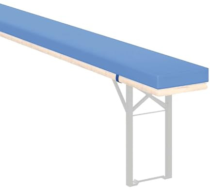 Coussins de banc antidérapants pour table à bière - 200/180/220/150/110 cm, avec fermeture éclair et boucles, parfaits pour les tentes de fête, 200 x 30 x 3 cm, assise confortable