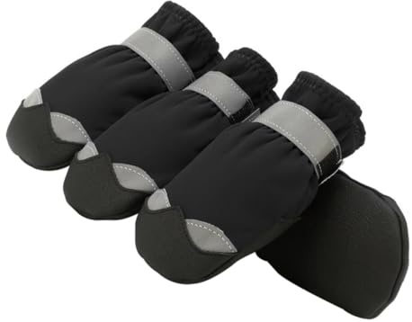 jojofuny Schneestiefel für Hunde rutschfeste Pfotenschutzschuhe Outdoor Regenstiefel für Hunde Warm und Waschbar Geeignet für Welpen