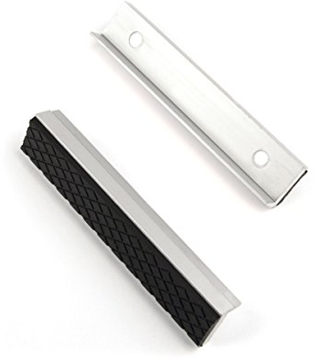 GSR Schraubstock-Schonbacken, 2-teilig, Schraubstock Backen 125mm, Alu/Prismen mit Magnet Spann-Backen, Schutzbacken für Maschinenschraubstock, Profi Werkstatt Zubehör