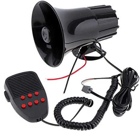 Sirena a corno forte da 12 V per auto, furgoni, camion, moto, barche, allarme di avvertimento con altoparlante da 150 dB 100 W