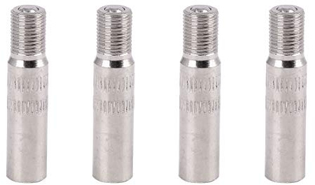 X AUTOHAUX 4 Pcs 39mm Screw-on Valve Cap Stem Extension Wheel Tire Cap Extender Adapter for Auto Car Truck Chrome Plated Brass