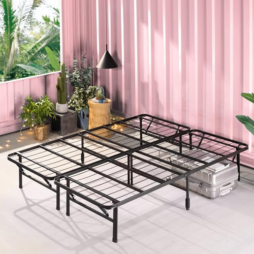 Zinus SmartBase Lattenrost ohne Montage | 180x200 cm | 35 cm Metallbettrahmen | Einfache Montage | Stauraum unter dem Bett | Schwarz