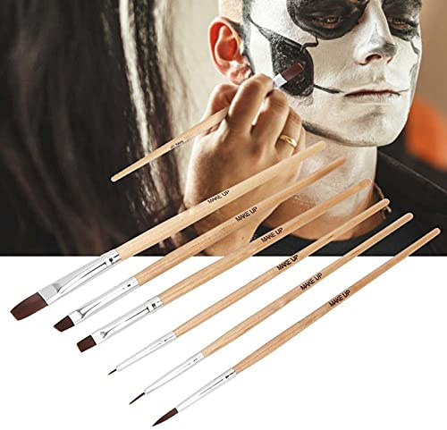 6 Stück Pinselset, Pinsel Set, Kinder Schminkpinsel Art Oil Paint Brushes Halloween Gesicht Make-Up Pinsel Aquarell Paint Brush Für Reisetasche Oder Fall