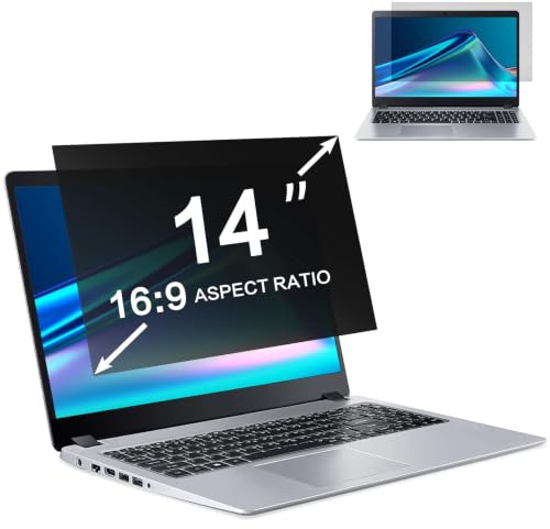ZOEGAA Blickschutzfolie 14 Zoll 16:9 für Monitor(310 * 175 MM) | 14 zoll für laptop sichtschutzfolie,Anti‑Blaulicht & Blendschutz, Doppelseitig, für HP Dell Lenovo Acer ASUS LG ViewSonic