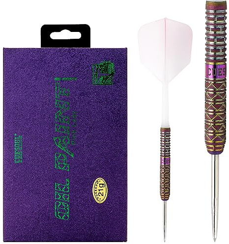 CUESOUL Steel Tip 90% Tungsten Dart Set mit Ölfarbe Finish und ROST Flights
