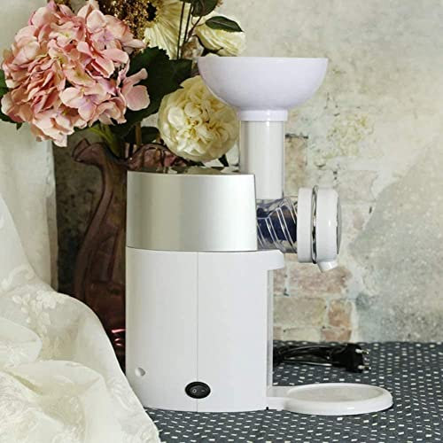 Samnuerly Mini Ice Cream Maker Machine Home Gelato Sorbet Frozen Yoghurt Machine Small Kids DIY Homemade Ice Cream Dessert Maker Automatic Frozen Fruit Dessert Home (Color : Black) (White)