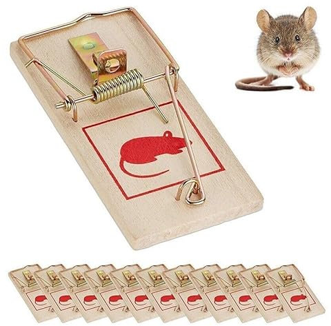 1-27 Stück Mausefalle Holz Mausefallen Falle Schlagfalle Tierfalle Maus fangen (5)