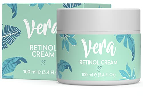 VERA Retinol Creme Bio - 100ml - Pflegende Retinolcreme fürs Gesicht, Anti Aging Creme Frauen & Männer, Retinol Nachtcreme als Feuchtigkeitscreme, Retinol Bio Creme, Vegan Skincare, Gesichtspflege