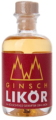 Ginsch Likör Mini | Im Kölschfass gereifter Gin Likör | Köln Cologne | 30% Vol. | (1x 0,04 l)