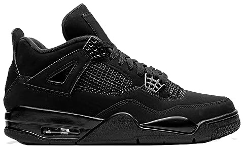 dz core Basketskor Air Core Retro 4 Runing Cat svarta sneakers jogging, löpning, gympa och sport, svart, 44 EU Bred