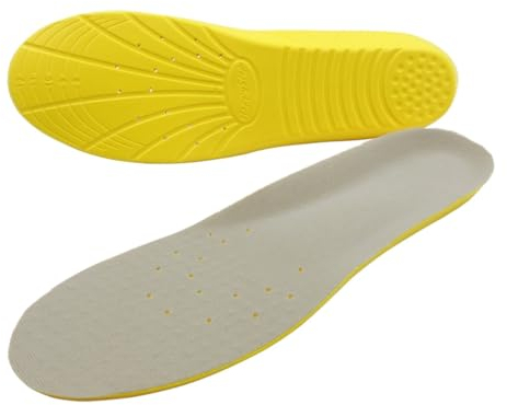 Happystep Plantilla para fascitis plantar, inserciones de zapatos de espuma viscoelástica PU, plantillas cómodas, soporte acolchado para el arco, amortiguación del talón, absorción de impactos (35-37