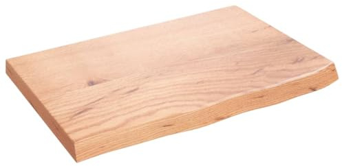 vidaXL Waschtischplatte Hellbraun 60x40x(2-4) cm Massivholz Behandelt