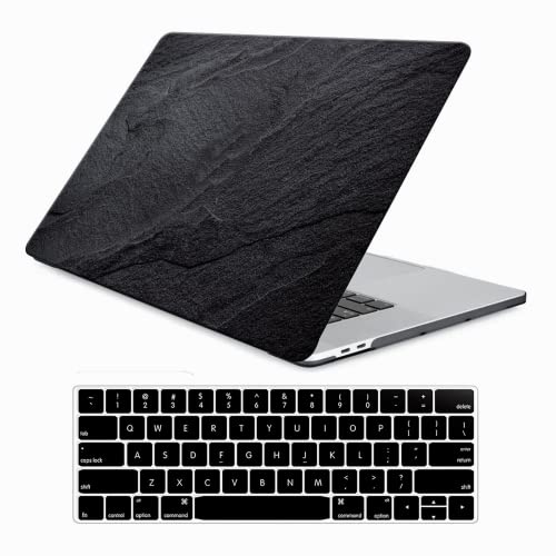 AUSMIX Compatible with MacBook Air 13 Inch Case 2021 2020 2019 2018 Release M1 A2337/A2179/A1932, MacBook Air 2020 Case Plastic Hard Shell & Keyboard Cover for MacBook Air 13.3 inch, Black Marble