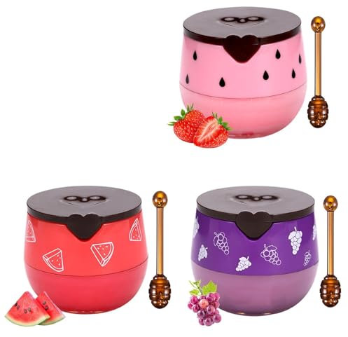 FunnAura 3 Pcs Honey Pot UK Lip Balm, Bee Balm with Stick