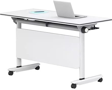 Mobiler Konferenztisch für Konferenz- und Trainingsräume, großer Seminartisch mit dicker Tischplatte und stabilem Stahlrahmen, 119,4 x 40,6 x 76,2 cm