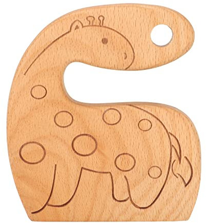Srliya Kindermesser aus Holz, Sicherer Holzschneider, Obst, Gemüse, Giraffenmuster, Kinderküchenmesser, Werkzeuge, Messer Zum Kochen