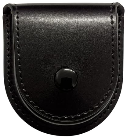 ShoppeWatch Pocket Watch Case with Chain | Pocket Watch Holster for Belt | PU Leather Case Waist | Leather Coin Purse | Small Coin Pouch Black - PWC68BK