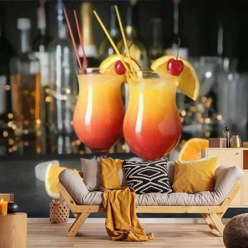 Fond D'Écran 3D Pour Adolescents Boissons Cocktails Mural Wall Print Decal Peintures Murales, Papiers Peints Décoratifs Home Decor Affiches Murales Amovibles Photo Murale Auto-Adhésive -980689838280