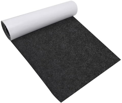 Fieltro Adhesivo 3 mm, 40 x 220 cm Gris Oscuro, Rollo de Fieltro Autoadhesivo, Antideslizante Fieltros Autoadhesiva Almohadillas para Muebles, Forro de Cajas de Bricolaje, Moqueta, Manualidades
