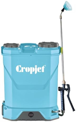 Battery Knapsack Sprayer 16L – Electric Pressure Sprayer 12V Rechargeable, Backpack Garden Sprayer with LED Display, Stainless Steel Lance for Weed Control & Fertiliser