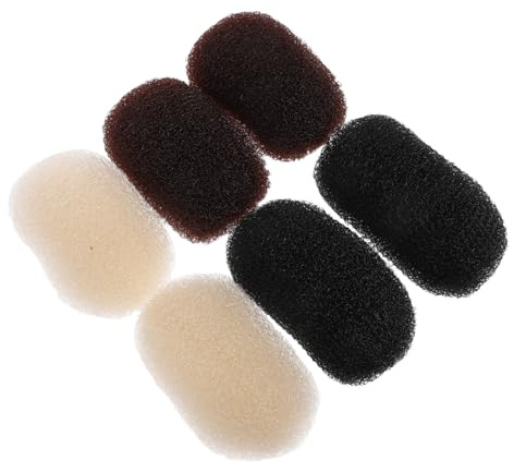 LIFKOME Volumen Haarspangen 6 Stück Haarpolsterclips für Frauen und Mädchen Atmungsaktive Haarstyling Klemmen in Schwarz Braun Creme für Dickes und Dünnes Haar