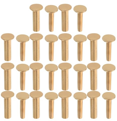 MOLUCKFU 14 Paires Rivets de Fixation Poignée Couteau Cuivre pour Réparation et Assemblage DIY Ustensiles Cuisine Solides et Sécurisés