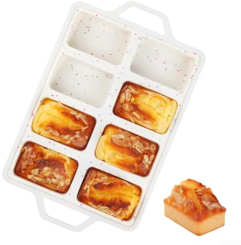 Set di 8 teglie antiaderenti in silicone con telaio rinforzato in metallo, adatte per forno e lavastoviglie, per panettieri domestici e piccole porzioni