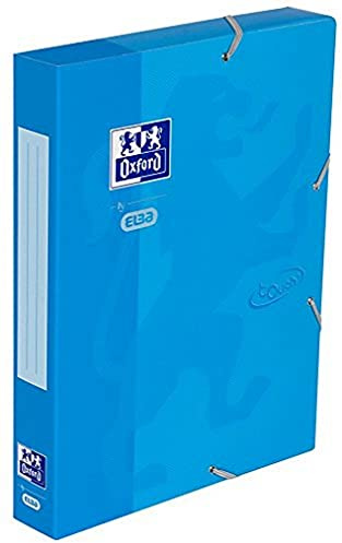 Oxford Sammel-Box A4, aus Karton, für Dokumente, Soft Touch-Oberfläche, blau