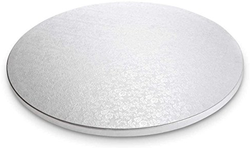 Piatto SottoTorta rigido vassoio TONDO Ø 50cm - CAKE BOARD argentato - altezza 1,2cm- ideale come decoro per trasportare e portare torte decorate con il cake design e con sculture in pasta di zucchero