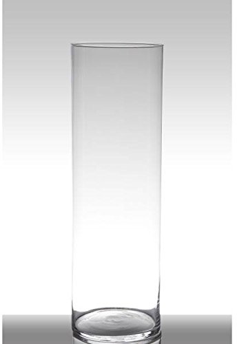 Dekoglas, Vase Zylinder Luna H. 59cm D. 18cm transparent Glas Hakbijl