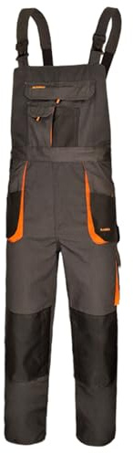 ART.MAS Classic Bib and Brace Dungaree Overalls, Pro Wear Workwear, S-3XL Size - Multipockets, Pocket For Knee Pads, Durable Triple Stitched Seams, 2 colors