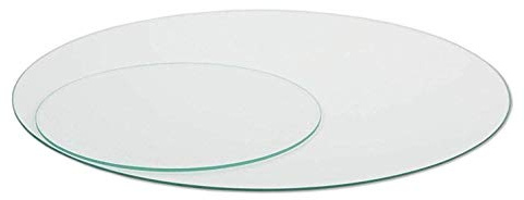 elisando Glasplatte Rund Tischplatte Klarglas Kreis 8mm stark Ø 75 cm Durchmesser Scheibe aus Glas für Küchentisch Schreibtisch Gartentisch Stehtisch Sofatisch Glasscheibe Tisch 8mm-klarglas-75cm