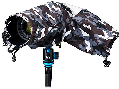 JJC Kamera Regenschutz Regenschutzhülle Kamerahülle Schutz Wasserdichter für Canon Nikon Fujifilm Sony Olympus Fast Alle DSLR-Kameras Rain Cover - Tarnung