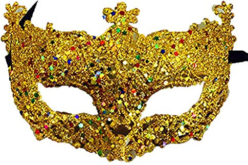 Brussels 08 Masque de bal masqué en plastique brillant pour femme - Masque de déguisement pour carnaval - Mardi - Noël - bal de fin d'année, Halloween