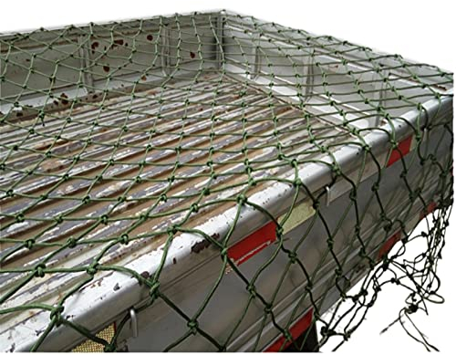 MLYY Anhängernetz Ladungssicherungsnetz Gepäcknetz Anhänger-Container-Frachtnetz, Langlebig, UV-beständig, universell LKW Cargo Carrier Van Schutznetz, Grün, 2m/ 4m/ 6m/ 8m/ 10m lang