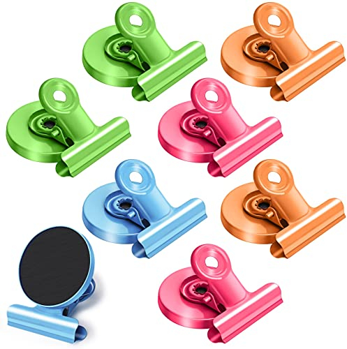 Artcut 8 Stück Magnetklammern Magnet Klammer Magnete mit Klammer, Magnetclips Magnet Clip Klemmen BüRo, Multi Farbe KüHlschrank Magnete KüHlschrankmagnete Magnete KüHlschrank füR Whiteboard, Memo